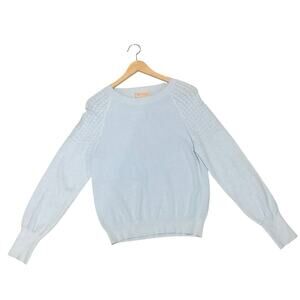 Philosophy Light Blue Ribbed Knit Sweater L - NWOT Textured Sleeves